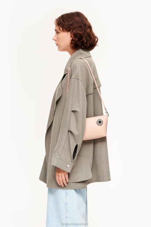 Rosa pálido acessórios 64X4N11 bolsa transversal trapézio de couro Bimba Y Lola