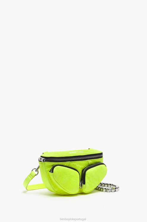 amarelo acessórios 64X4N22 bolsa de bolso em couro Bimba Y Lola