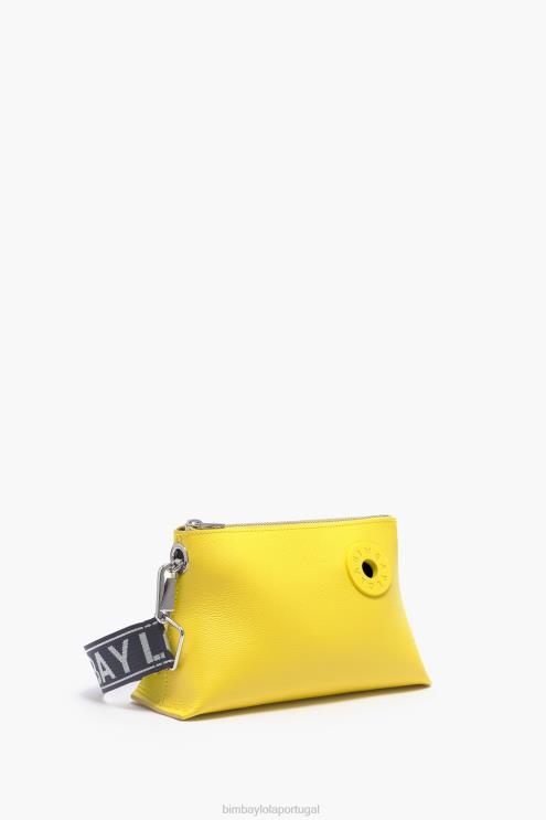 amarelo acessórios 64X4N48 bolsa trapézio de couro Bimba Y Lola