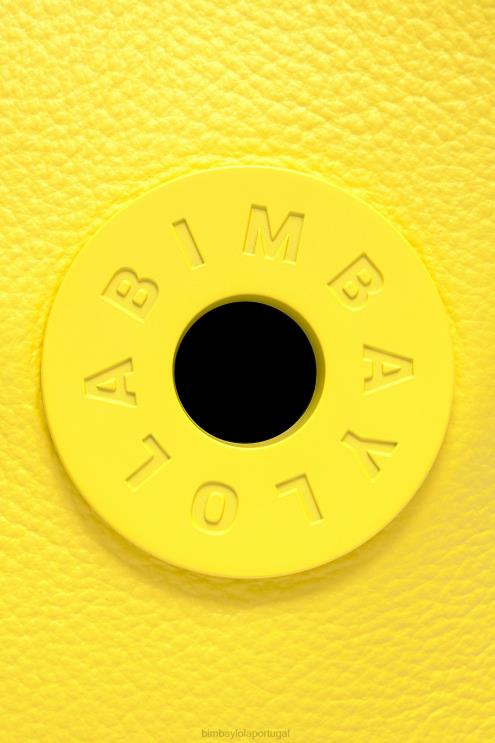 amarelo acessórios 64X4N48 bolsa trapézio de couro Bimba Y Lola