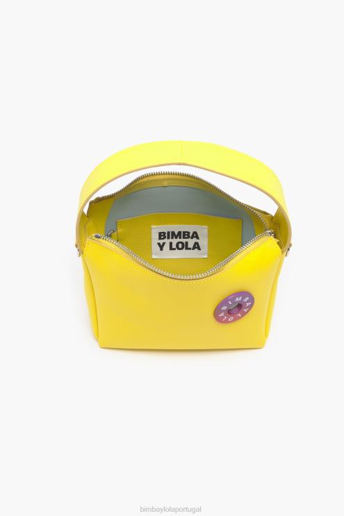 amarelo acessórios 64X4N57 bolsa hobo de couro Bimba Y Lola