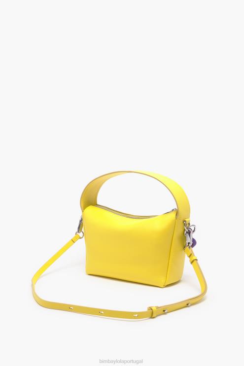 amarelo acessórios 64X4N57 bolsa hobo de couro Bimba Y Lola