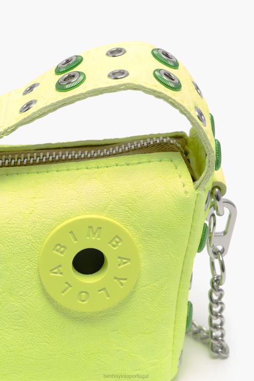 amarelo acessórios 64X4N64 bolsa hobo de couro Bimba Y Lola