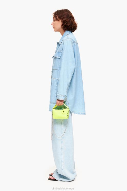 amarelo acessórios 64X4N64 bolsa hobo de couro Bimba Y Lola