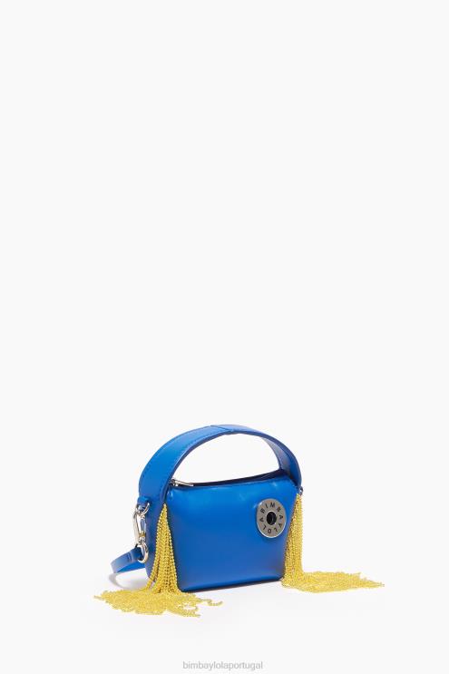 azul elétrico acessórios 64X4N63 bolsa hobo de couro Bimba Y Lola