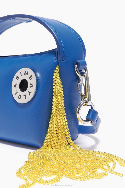 azul elétrico acessórios 64X4N63 bolsa hobo de couro Bimba Y Lola