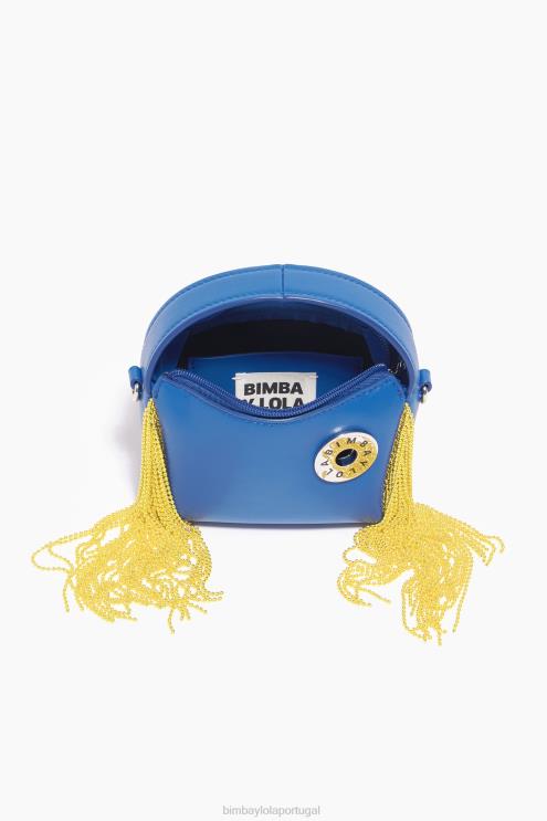 azul elétrico acessórios 64X4N63 bolsa hobo de couro Bimba Y Lola