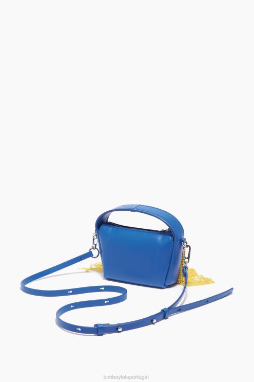 azul elétrico acessórios 64X4N63 bolsa hobo de couro Bimba Y Lola