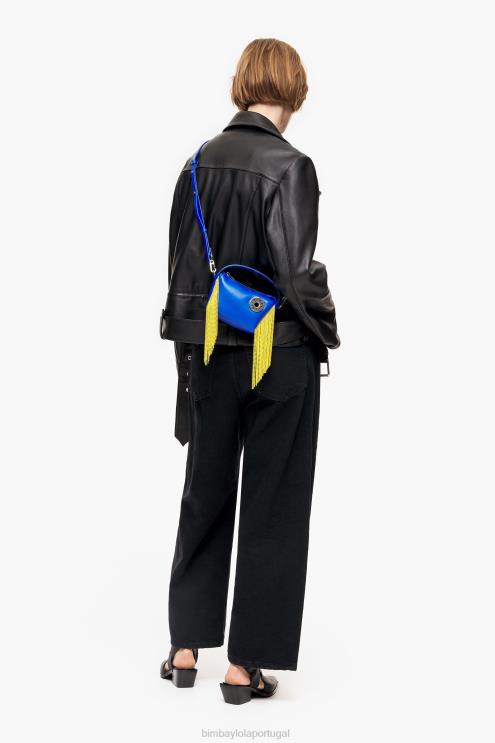 azul elétrico acessórios 64X4N63 bolsa hobo de couro Bimba Y Lola