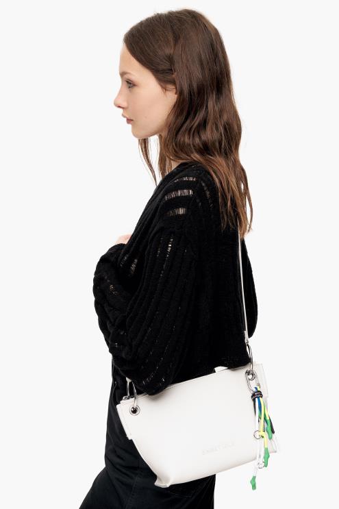 branco acessórios 64X4N42 bolsa transversal de couro Bimba Y Lola