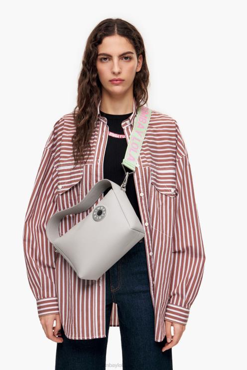 cinza acessórios 64X4N50 bolsa hobo de couro Bimba Y Lola