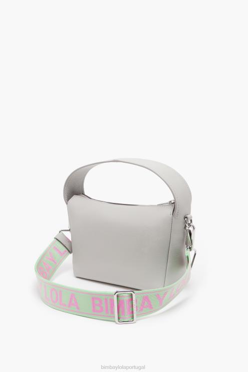 cinza acessórios 64X4N50 bolsa hobo de couro Bimba Y Lola