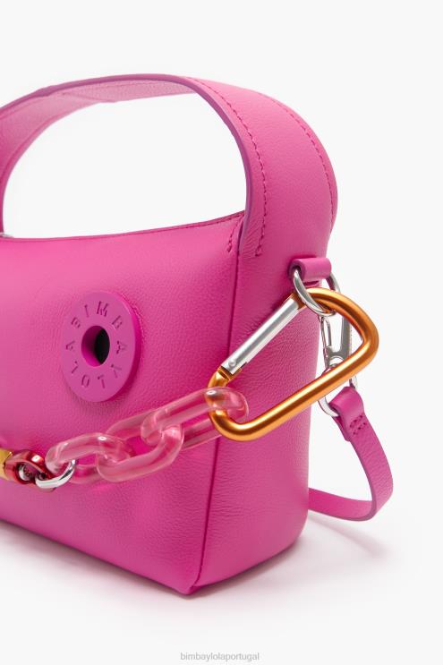 fúcsia acessórios 64X4N58 bolsa hobo de couro Bimba Y Lola