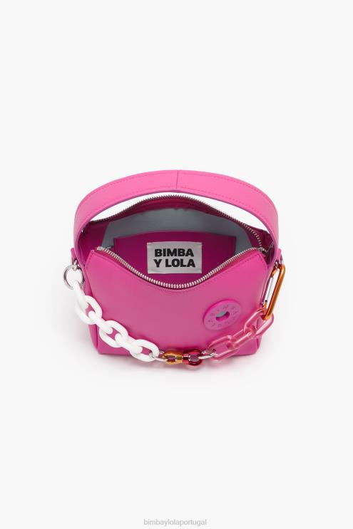 fúcsia acessórios 64X4N58 bolsa hobo de couro Bimba Y Lola