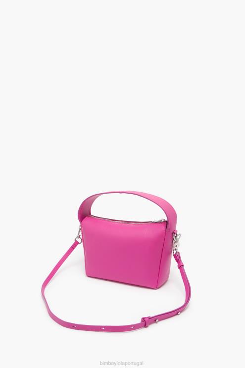 fúcsia acessórios 64X4N58 bolsa hobo de couro Bimba Y Lola