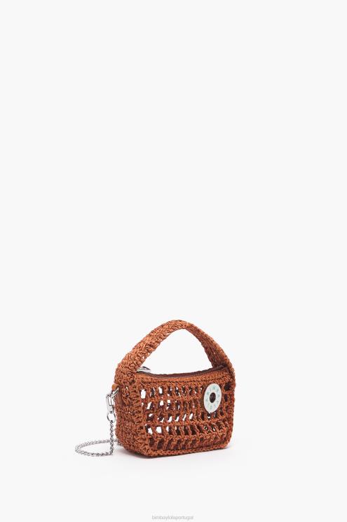 laranja acessórios 64X4N9 bolsa vagabundo ráfia Bimba Y Lola