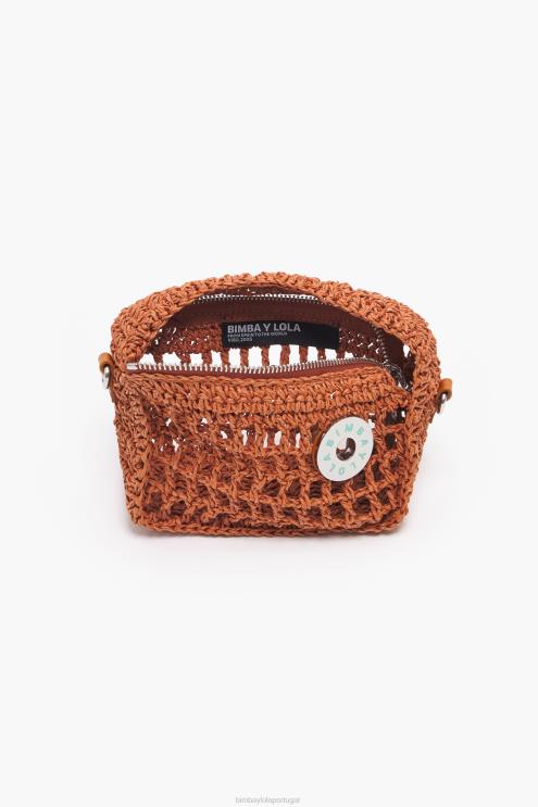 laranja acessórios 64X4N9 bolsa vagabundo ráfia Bimba Y Lola