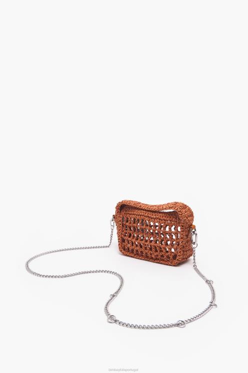 laranja acessórios 64X4N9 bolsa vagabundo ráfia Bimba Y Lola