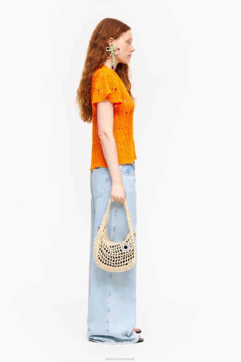 natural acessórios 64X4N7 bolsa vagabundo ráfia Bimba Y Lola