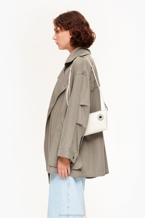 off white acessórios 64X4N13 bolsa transversal trapézio de couro Bimba Y Lola