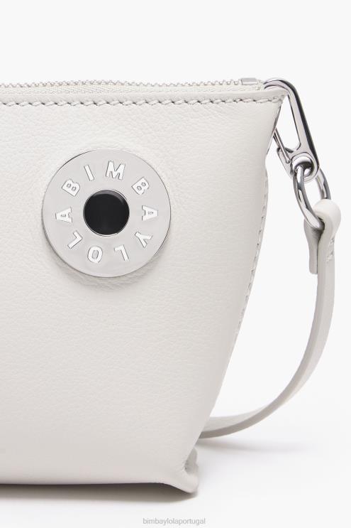 off white acessórios 64X4N13 bolsa transversal trapézio de couro Bimba Y Lola
