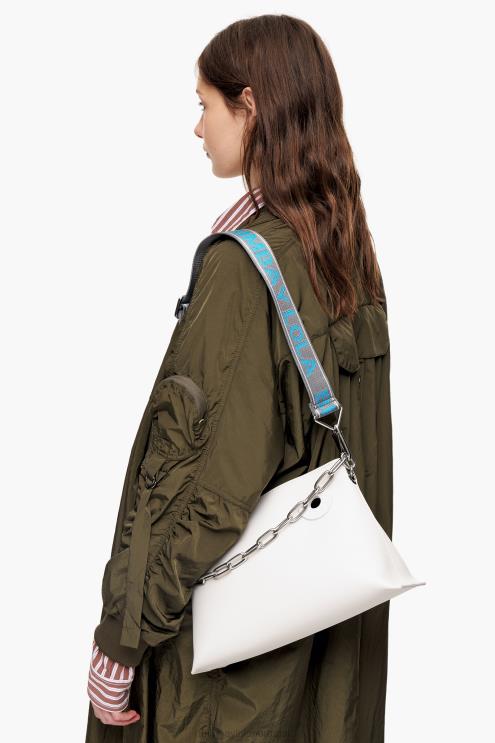 off white acessórios 64X4N44 bolsa trapézio de couro Bimba Y Lola