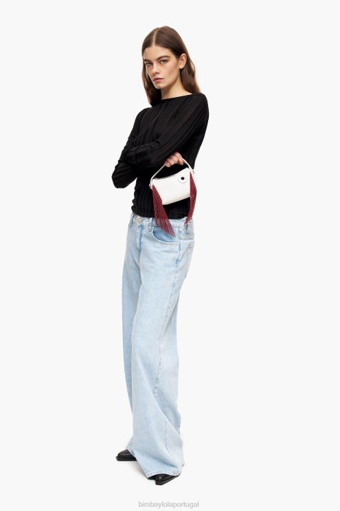 off white acessórios 64X4N61 bolsa hobo de couro Bimba Y Lola