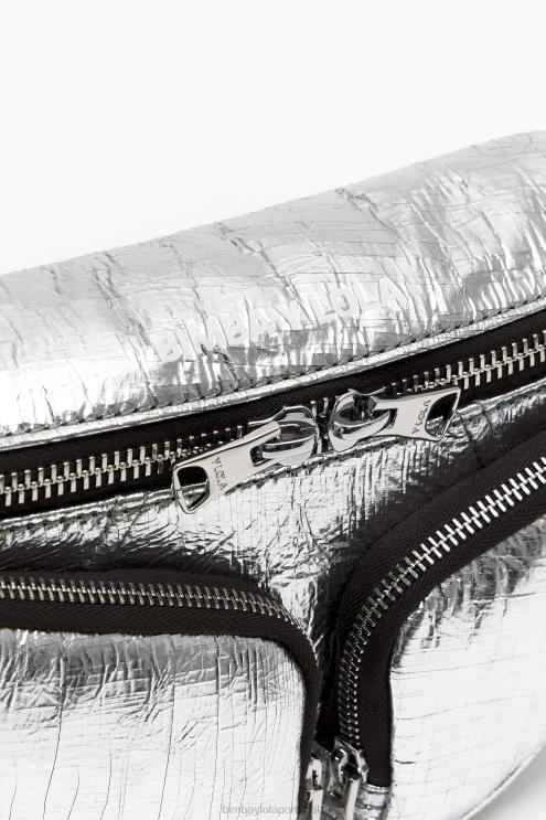 prata acessórios 64X4N17 bolsa de bolso em couro Bimba Y Lola