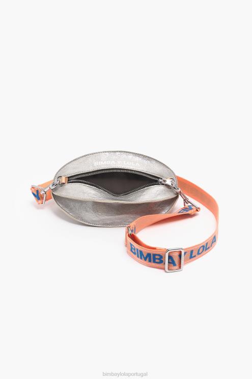 prata acessórios 64X4N3 bolsa pelota de couro Bimba Y Lola