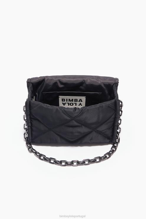 preto acessórios 64X4N106 bolsa transversal de náilon com aba Bimba Y Lola