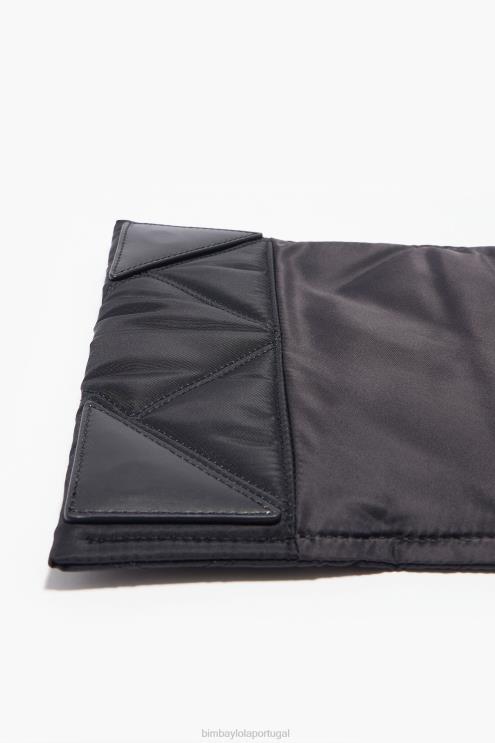preto acessórios 64X4N106 bolsa transversal de náilon com aba Bimba Y Lola