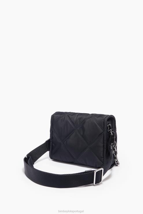 preto acessórios 64X4N106 bolsa transversal de náilon com aba Bimba Y Lola