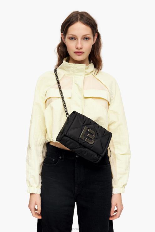 preto acessórios 64X4N108 bolsa transversal de náilon com aba Bimba Y Lola