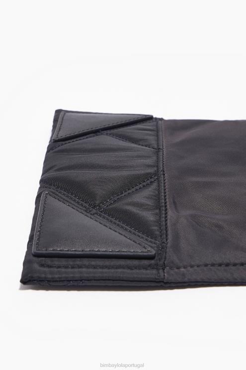 preto acessórios 64X4N108 bolsa transversal de náilon com aba Bimba Y Lola