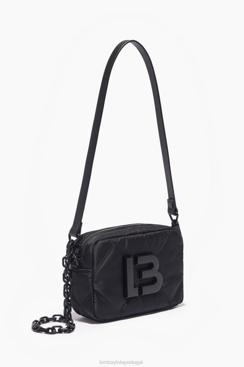 preto acessórios 64X4N111 bolsa transversal acolchoada em náilon Bimba Y Lola