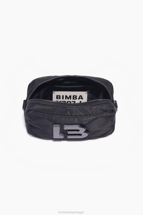 preto acessórios 64X4N111 bolsa transversal acolchoada em náilon Bimba Y Lola