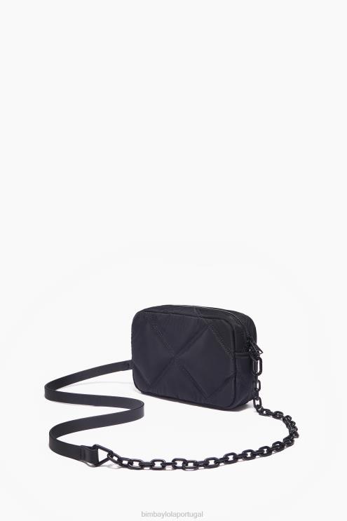 preto acessórios 64X4N111 bolsa transversal acolchoada em náilon Bimba Y Lola