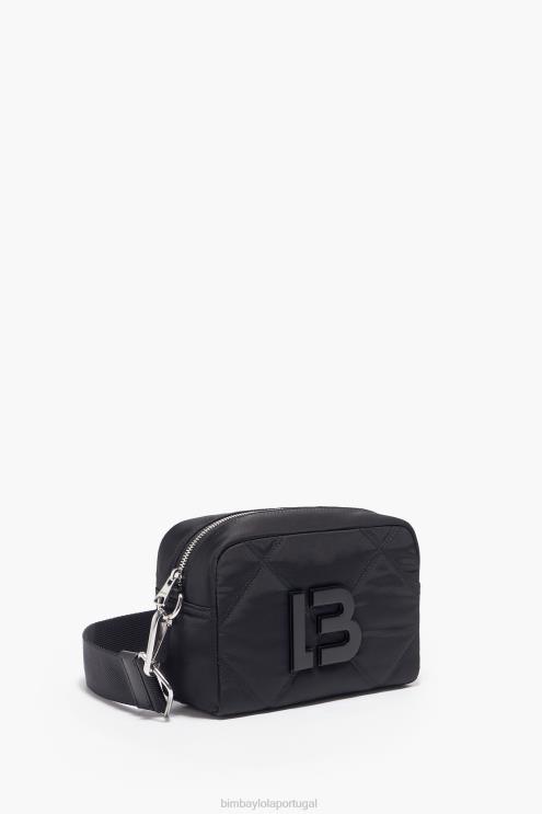 preto acessórios 64X4N112 bolsa transversal acolchoada em náilon Bimba Y Lola