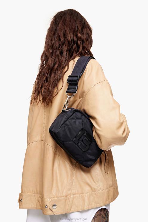 preto acessórios 64X4N112 bolsa transversal acolchoada em náilon Bimba Y Lola