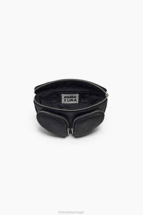 preto acessórios 64X4N14 bolsa de bolso em couro Bimba Y Lola