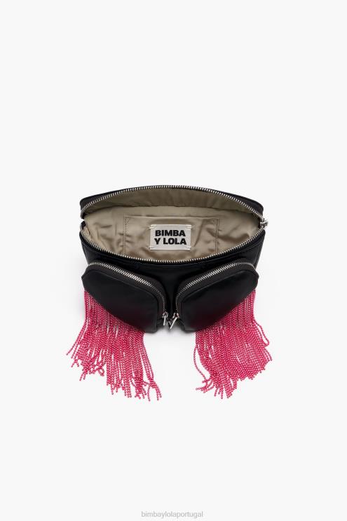 preto acessórios 64X4N170 bolsa de bolso em couro Bimba Y Lola