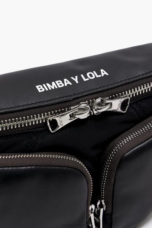 preto acessórios 64X4N20 bolsa de bolso em couro Bimba Y Lola