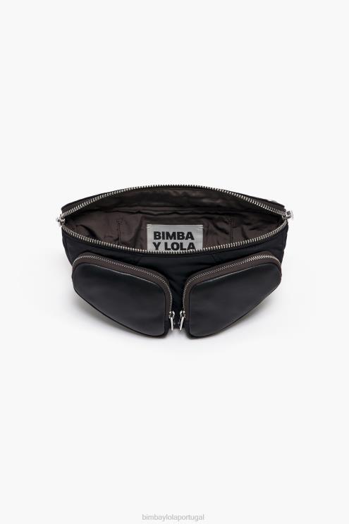 preto acessórios 64X4N20 bolsa de bolso em couro Bimba Y Lola