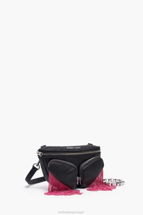 preto acessórios 64X4N21 bolsa de bolso em couro Bimba Y Lola