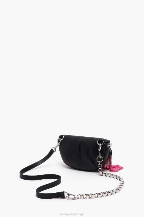 preto acessórios 64X4N21 bolsa de bolso em couro Bimba Y Lola