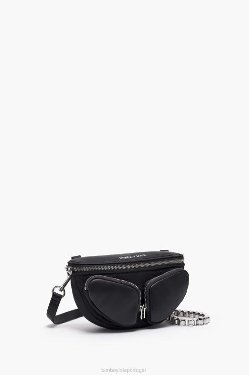 preto acessórios 64X4N24 bolsa de bolso em couro Bimba Y Lola