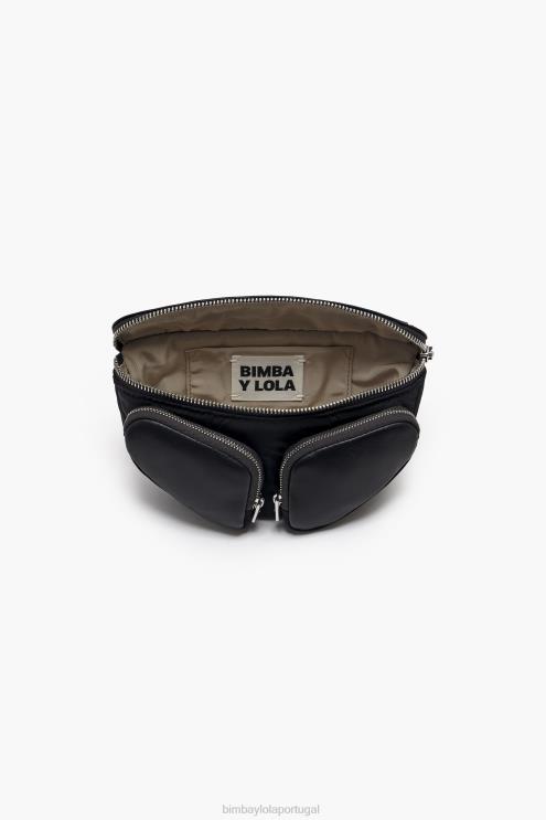 preto acessórios 64X4N24 bolsa de bolso em couro Bimba Y Lola