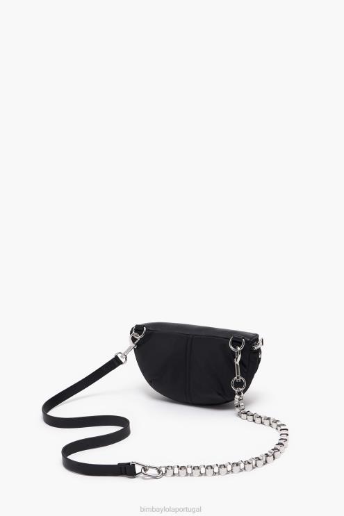 preto acessórios 64X4N24 bolsa de bolso em couro Bimba Y Lola