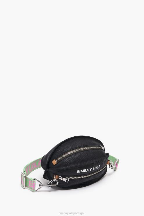 preto acessórios 64X4N2 bolsa pelota de couro Bimba Y Lola