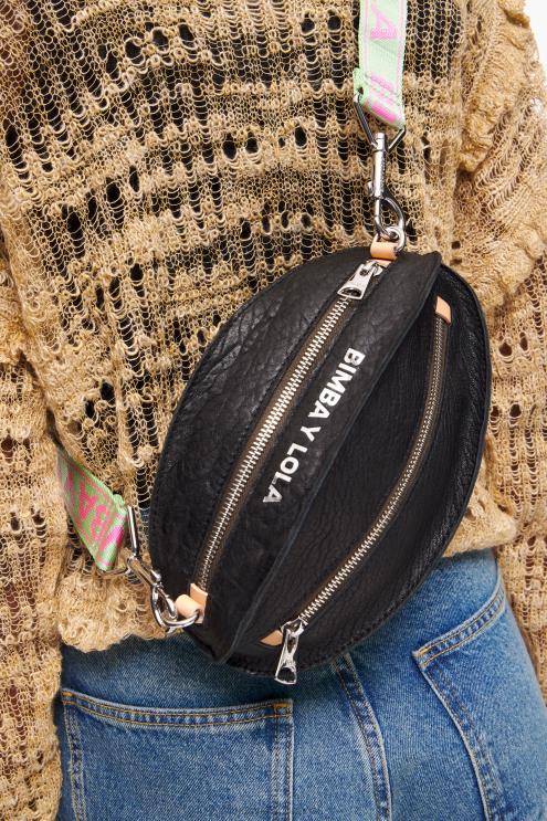 preto acessórios 64X4N2 bolsa pelota de couro Bimba Y Lola